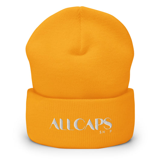 All Caps Cuffed Beanie